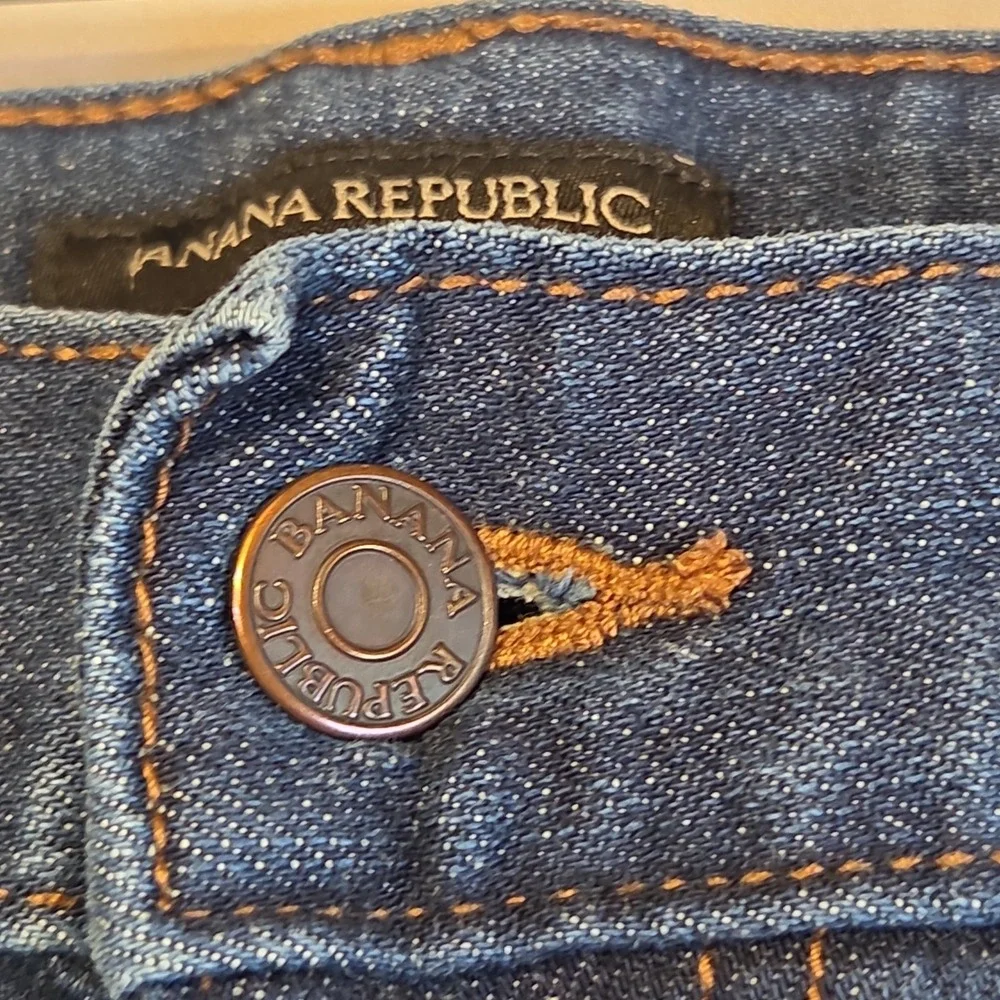 Banana Republic Straight Fit Jeans Mens 32x30 Blue Medium Wash Stretch Denim